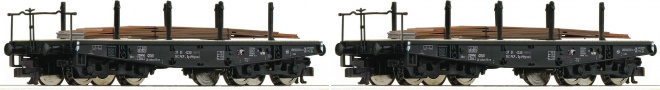 Set of 2 Heavy duty flat cars with load (Special price)<br /><a href='images/pictures/Roco/178576.jpg' target='_blank'>Full size image</a>